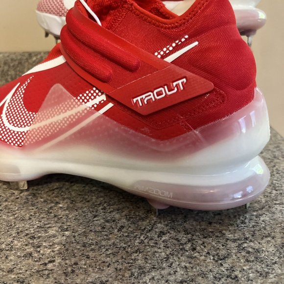 Nike Zoom Force Trout 7 Red/White Metal Baseball Cleats CI3134-601 Mens‎ Size 14 - Picture 2 of 8